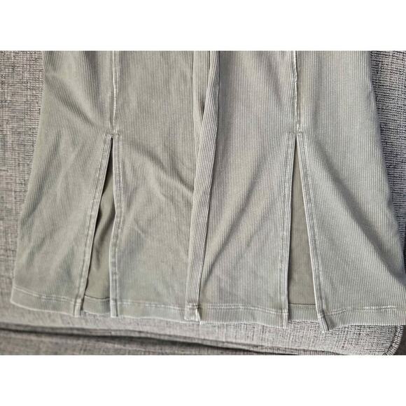 NWT Wild Fable Ribbed Split Hem Pants | High Waist Gray Flare Leggings | XS - Picture 6 of 6